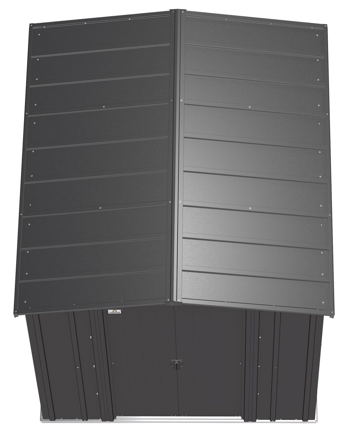 Classic Galvanized Steel Storage Shed, Charcoal, 6-ft x 7-ft F5S6 - product image 5