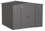 Classic Galvanized Steel Storage Shed, Charcoal, 8-ft x 8-ft F9V2 - product image 1