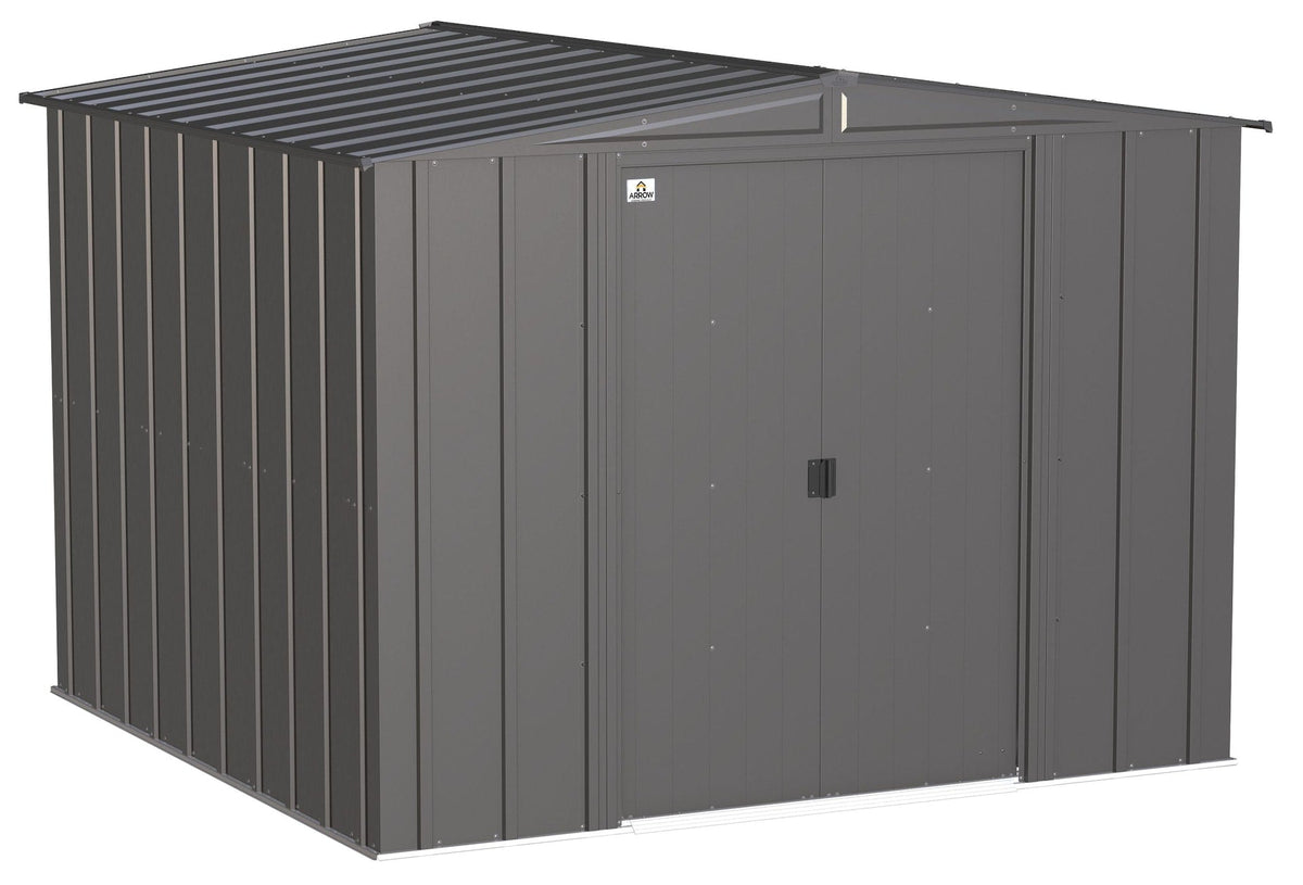 Classic Galvanized Steel Storage Shed, Charcoal, 8-ft x 8-ft F9V2 - product image 1