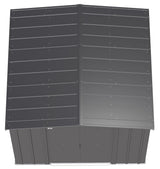 Classic Galvanized Steel Storage Shed, Charcoal, 8-ft x 8-ft F9V2 - product image 5