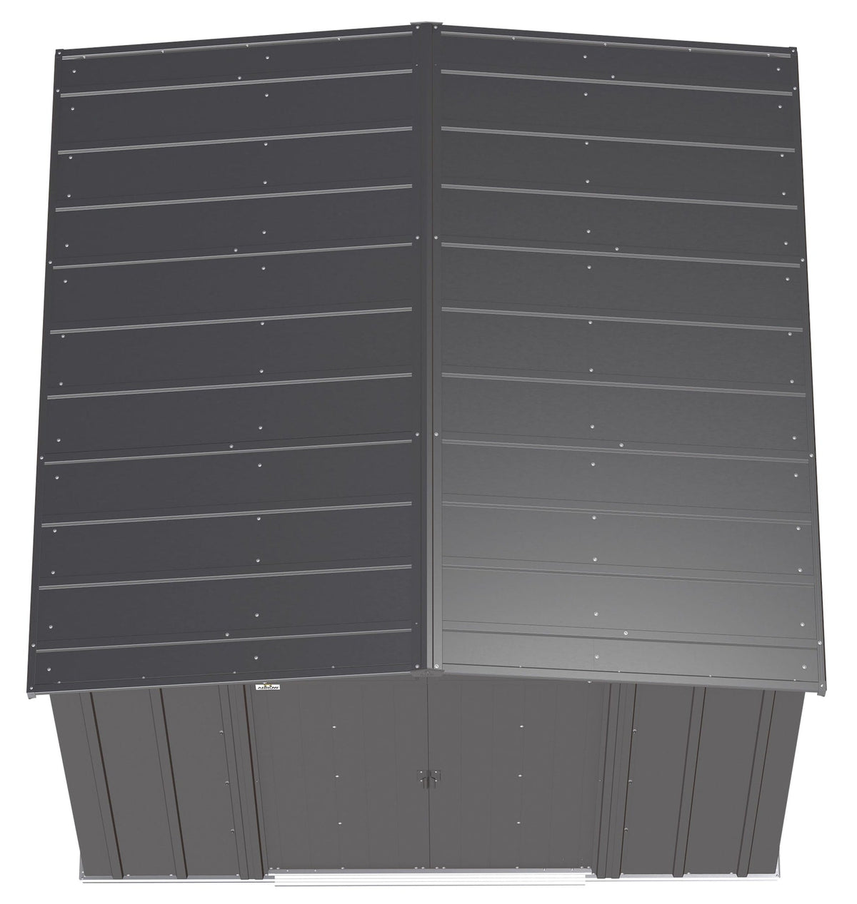 Classic Galvanized Steel Storage Shed, Charcoal, 8-ft x 8-ft F9V2 - product image 5