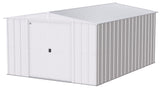 Classic Galvanized Steel Storage Shed, Flute Grey, 10-ft x 14-ft B0V6 - product image 1
