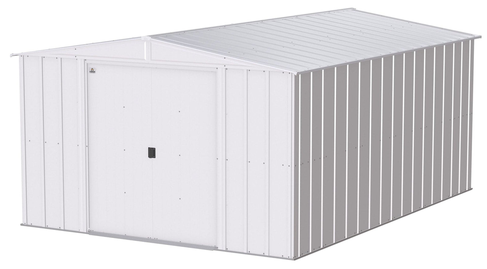 Classic Galvanized Steel Storage Shed, Flute Grey, 10-ft x 14-ft B0V6 - product image 1
