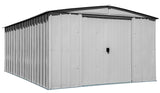 Classic Galvanized Steel Storage Shed, Flute Grey, 10-ft x 14-ft B0V6 - product image 3