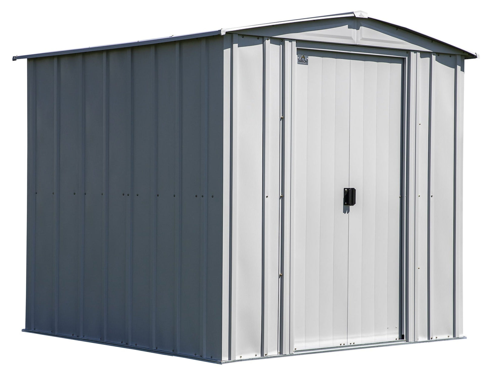 Classic Galvanized Steel Storage Shed, Flute Grey, 6-ft x 7-ft M0Z0 - product image 1