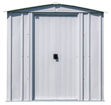 Classic Galvanized Steel Storage Shed, Flute Grey, 6-ft x 7-ft M0Z0 - product image 4