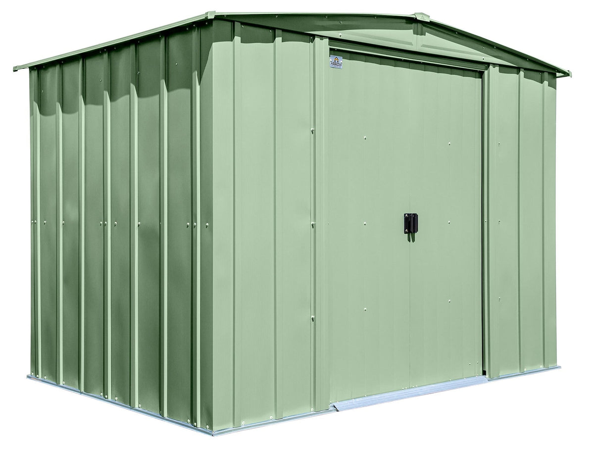 Classic Galvanized Steel Storage Shed, Sage Green, 8-ft x 6-ft G4H2 - product image 1