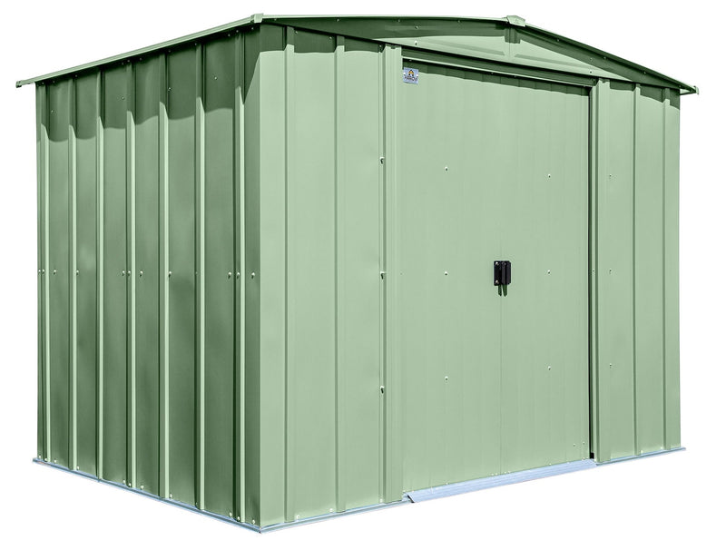 Classic Galvanized Steel Storage Shed, Sage Green, 8-ft x 6-ft G4H2