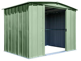 Classic Galvanized Steel Storage Shed, Sage Green, 8-ft x 6-ft D9C0 - product image 8