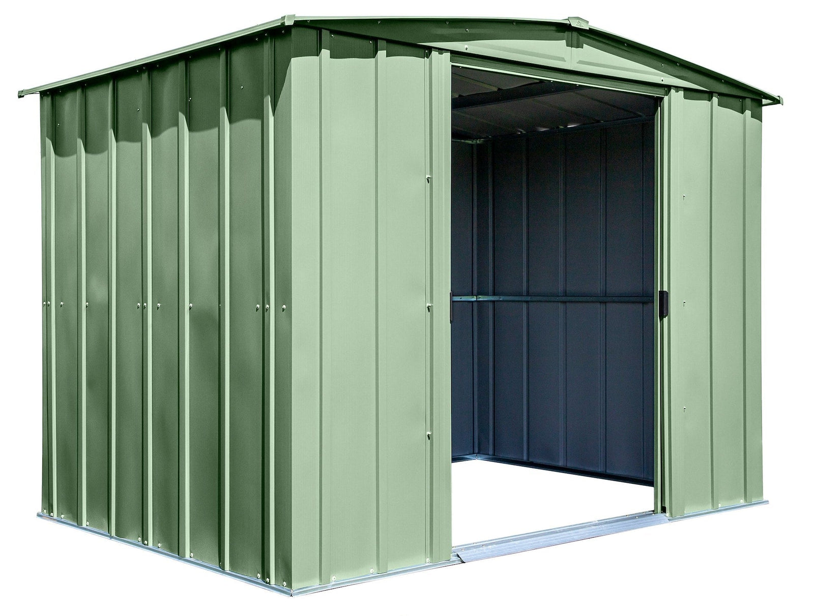 Classic Galvanized Steel Storage Shed, Sage Green, 8-ft x 6-ft D9C0 - product image 8