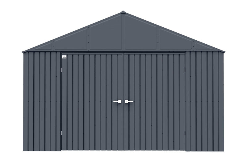 Elite 12x16-ft Anthracite Corrosion-Resistant Steel Storage Shed V9S9