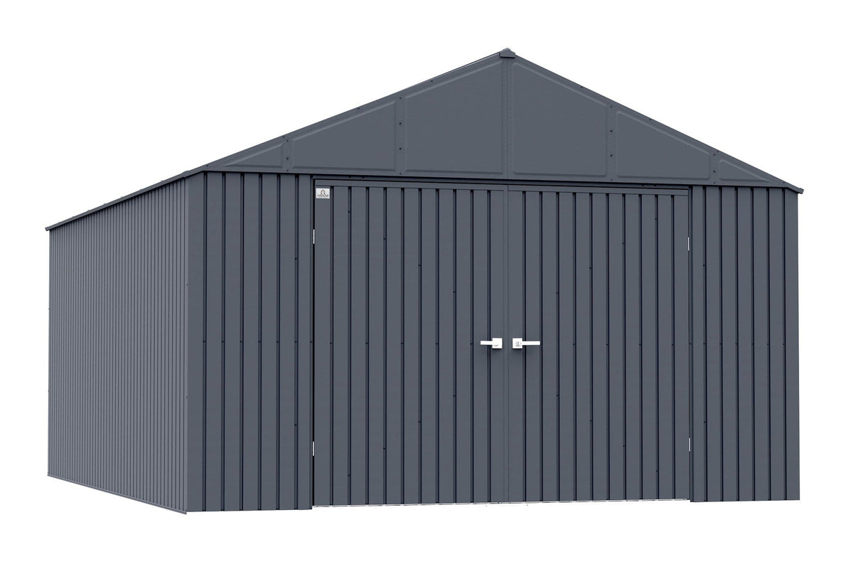 Elite 12x16-ft Anthracite Corrosion-Resistant Steel Storage Shed V9S9 - product image 3