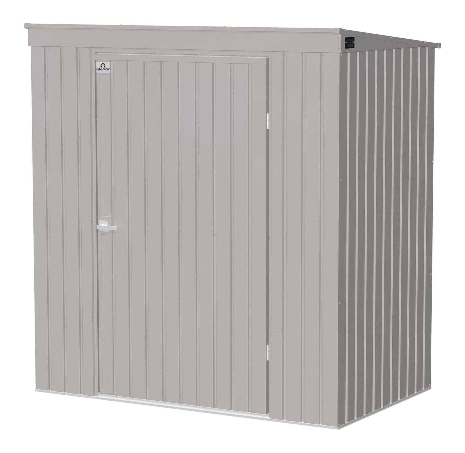 Elite Steel Storage Shed with Pent Roof, Cool Grey, 6-ft x 4-ft Q5Q4 - product image 2