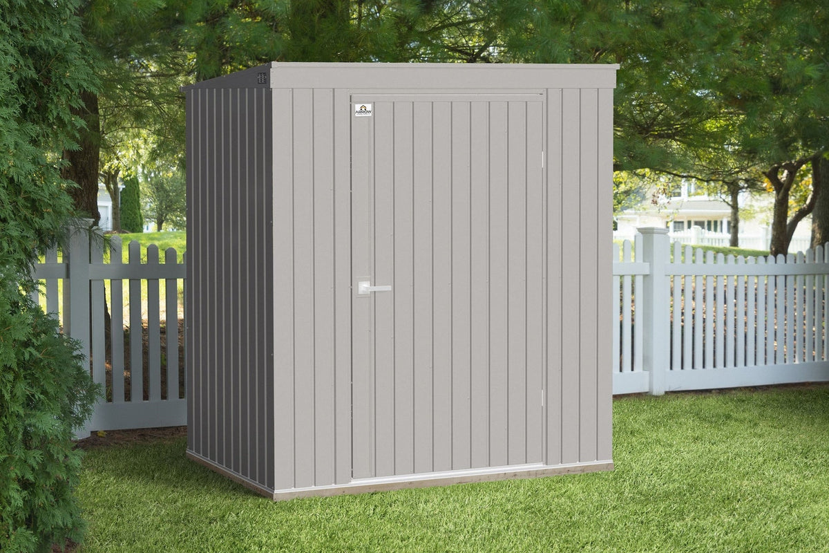 Elite Steel Storage Shed with Pent Roof, Cool Grey, 6-ft x 4-ft Q5Q4 - product image 7