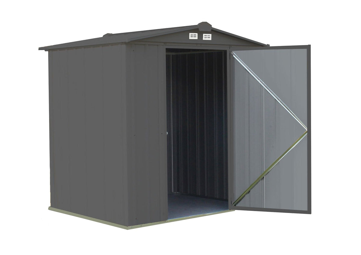 EZEE Galvanized Steel Storage Shed with Low Gable Roof, Charcoal, 6-ft x 5-ft S7A3 - product image 5