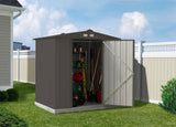 EZEE Galvanized Steel Storage Shed with Low Gable Roof, Charcoal, 6-ft x 5-ft S7A3 - product image 7