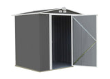 EZEE Galvanized Steel Storage Shed with Low Gable Roof, Charcoal/Cream, 6-ft x 5-ft H8C0 - product image 4