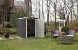 EZEE Galvanized Steel Storage Shed with Low Gable Roof, Charcoal/Cream, 6-ft x 5-ft H1N8 - product image 7