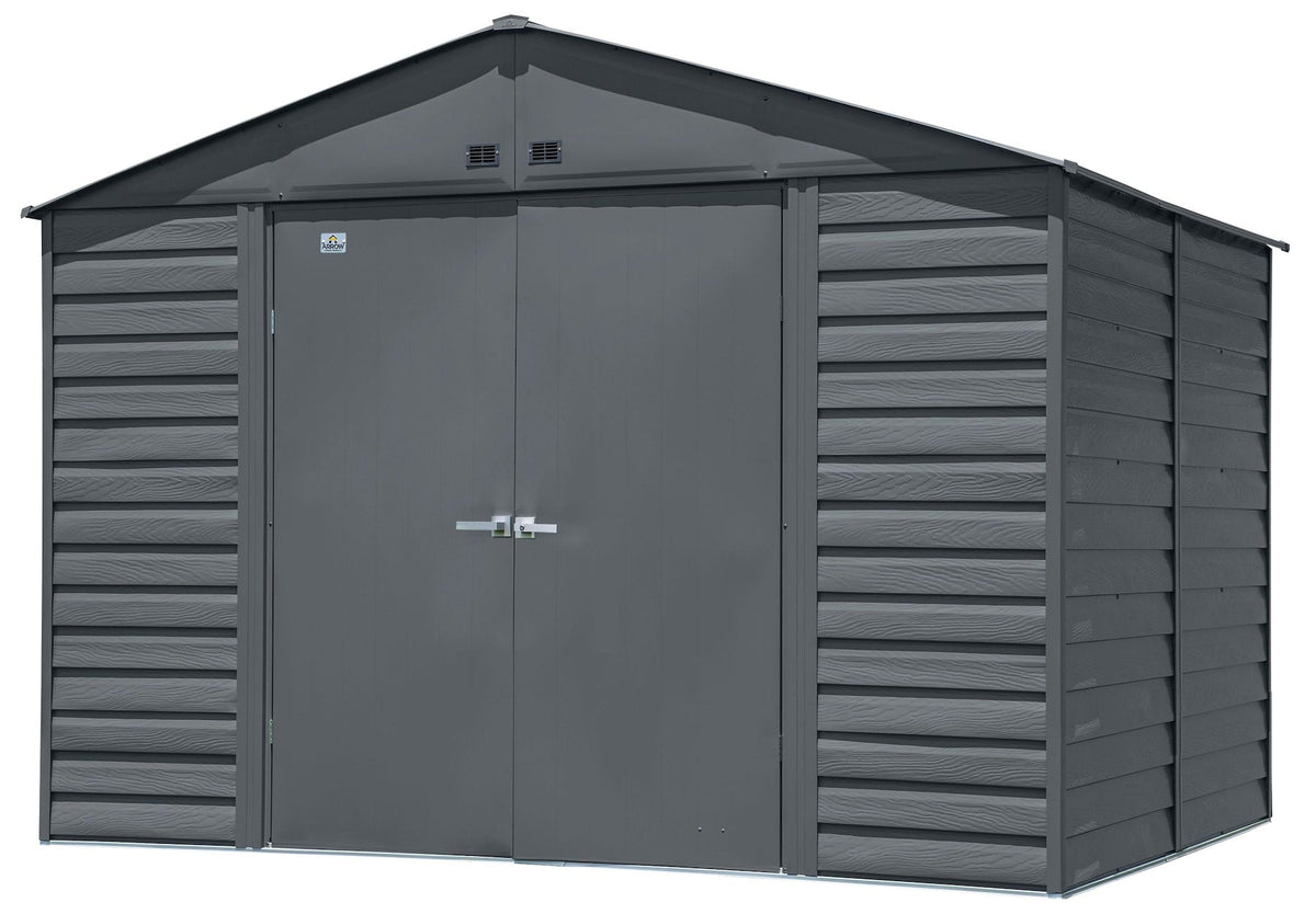 Select Galvanized Steel Storage Shed, Charcoal, 10-ft x 8-ft X4S2 - product image 3