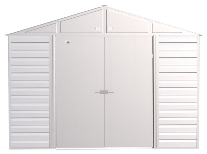 Select Galvanized Steel Storage Shed, Flute Grey, 10-ft x 12-ft V9D3