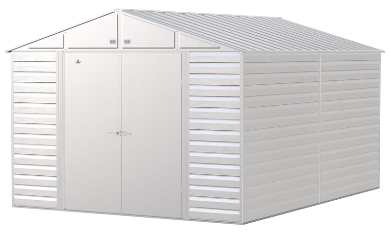 Select Galvanized Steel Storage Shed, Flute Grey, 10-ft x 14-ft S6A7