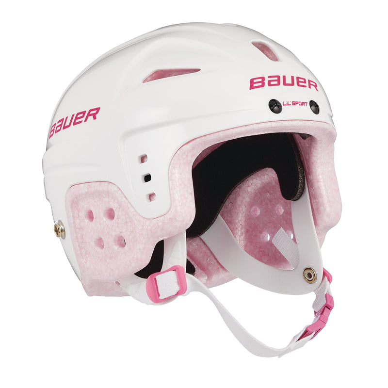 Lil' Sport Hockey Helmet, Youth, White & Pink Z0J4