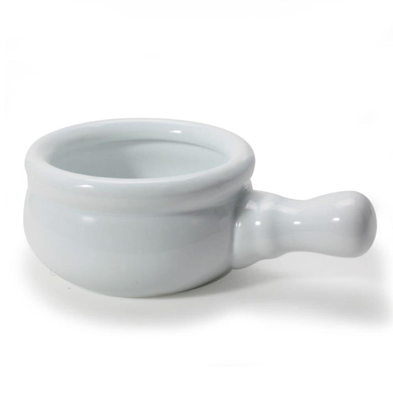 Porcelain Onion Soup Bowl, Microwave/Dishwasher Safe, White, 300-mL Z5S9
