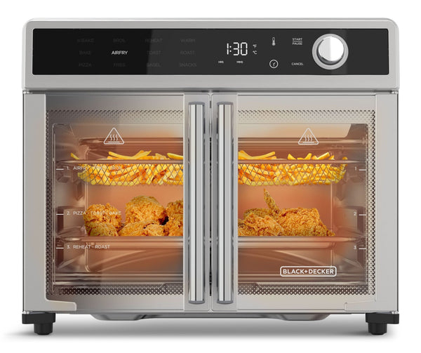 12-in-1 French Door Digital Countertop Convection Oven with Air Fry, 6-Slices K1U4