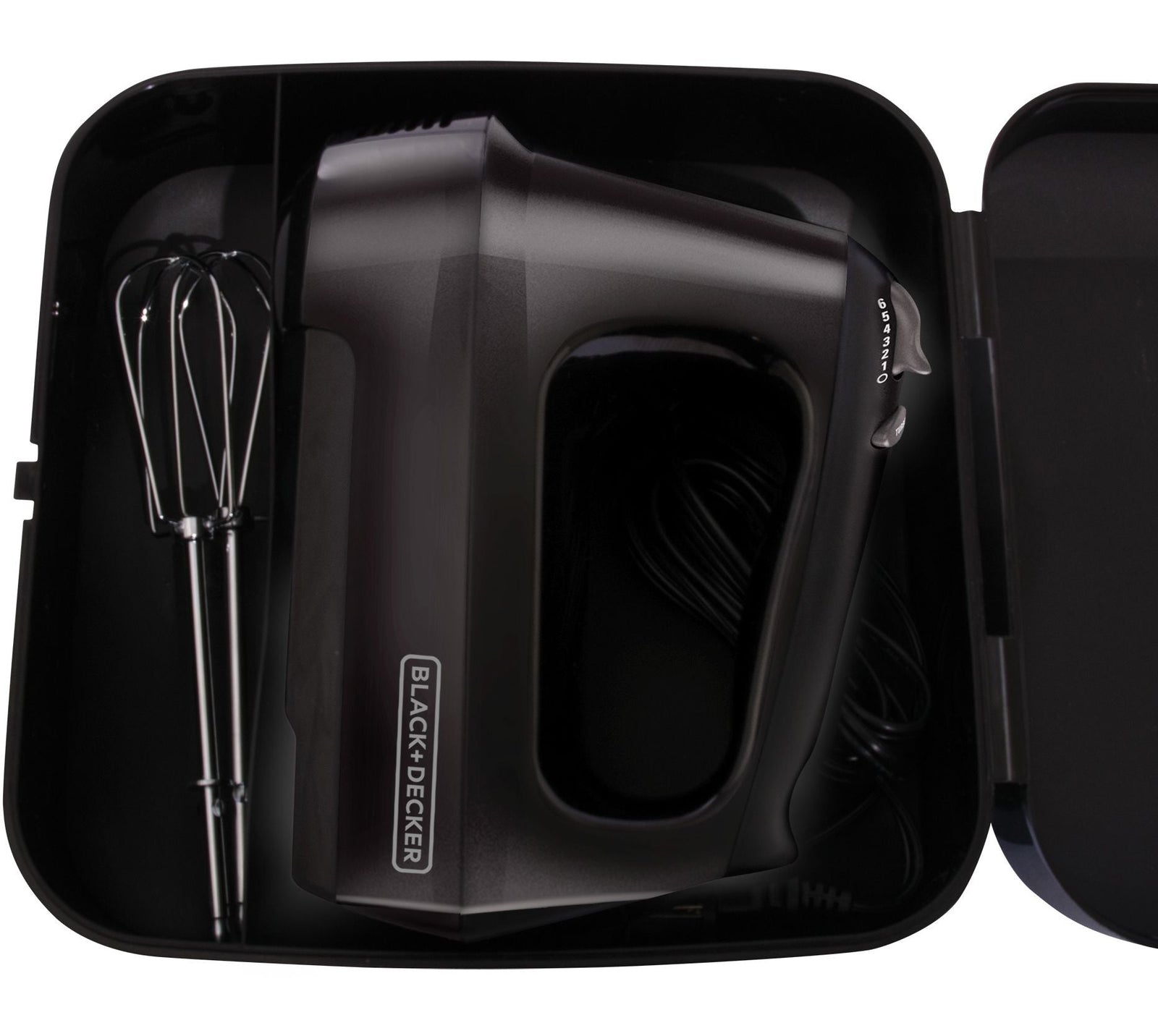 6-Speeds Hand Mixer with Storage Case Black I0W7 - product image 8