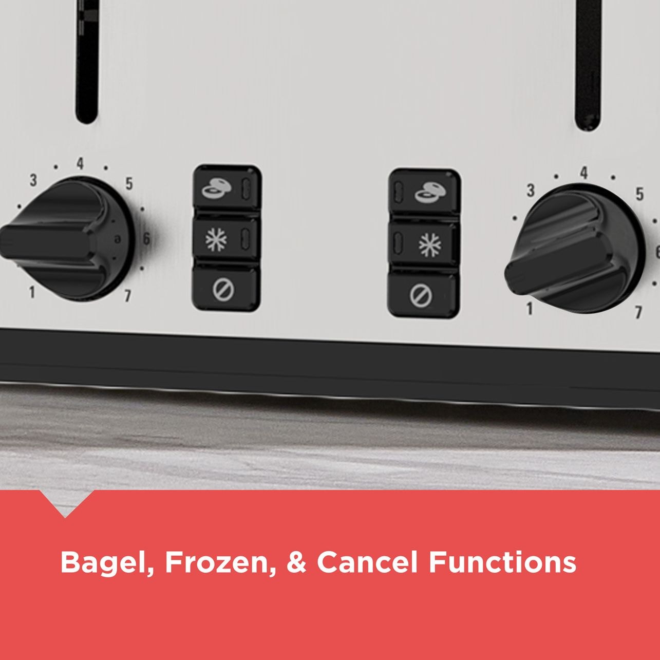 Extra Wide Slots Toaster with 7 Settings, 4-Slices L7P7 - product image 6