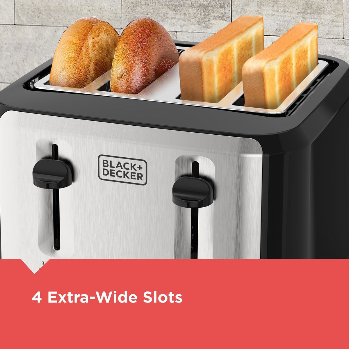 Extra Wide Slots Toaster with 7 Settings, 4-Slices L7P7 - product image 8
