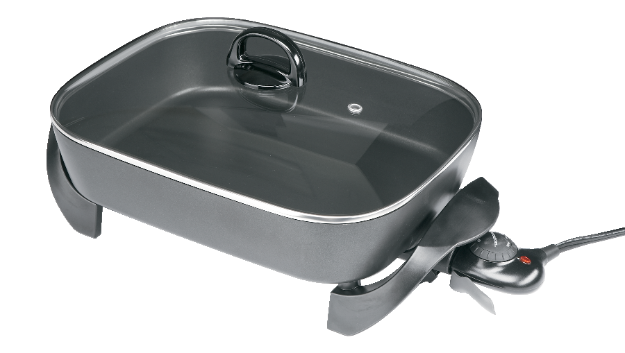 Family-Sized Non-Stick Electric Skillet, Black, 12x15-in F3A4 - product image 2