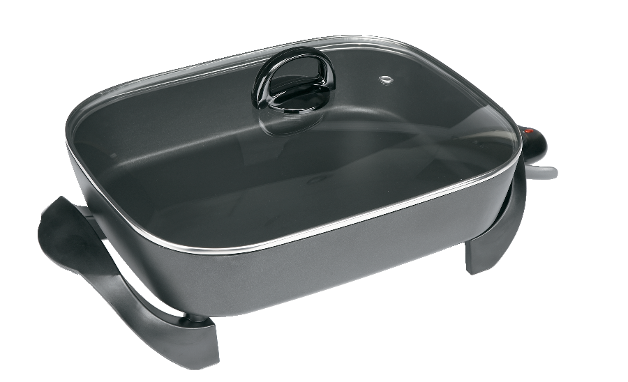 Family-Sized Non-Stick Electric Skillet, Black, 12x15-in F3A4 - product image 6