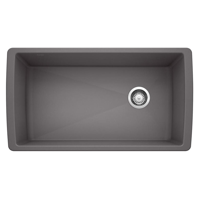 Diamond SILGRANIT 33-in Super Single Undermount Kitchen Sink, Cinder J9T2