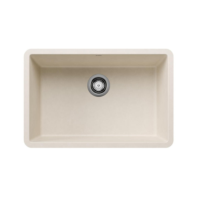 Precis SILGRANIT 27-in Single Bowl Undermount Kitchen Sink, Soft White W0T3