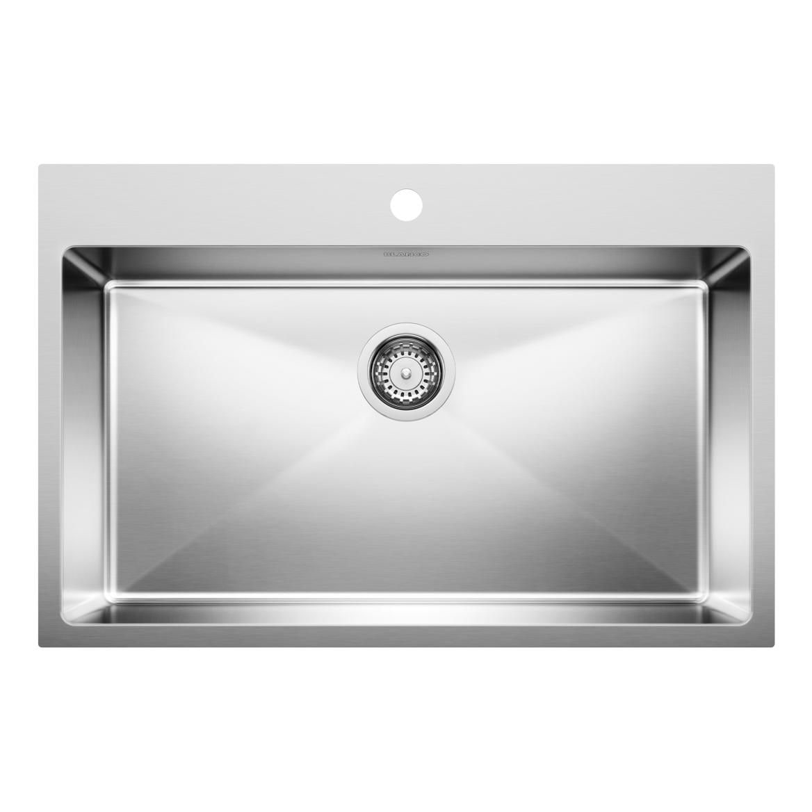 Quatrus R15 31-in Single Bowl Dual Mount Stainless Steel Kitchen Sink B2N2 - product image 1