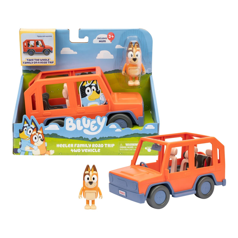 Heeler Family Road Trip 4WD Vehicle Playset with Mum Figure T2J2
