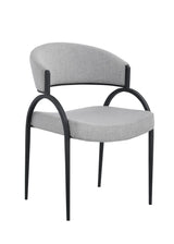 Alara Cream/Black Fabric Upholstered Dining Chair, 2-pc W8H6 - product image 1