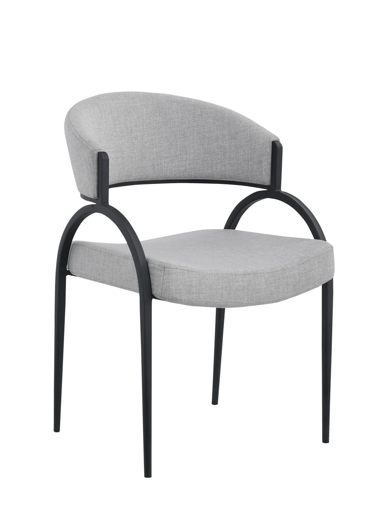 Alara Cream/Black Fabric Upholstered Dining Chair, 2-pc W8H6 - product image 1