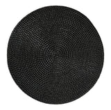 Braided Round Placemats, Black, 15-in Diameter, 4-pk I9F9 - product image 2