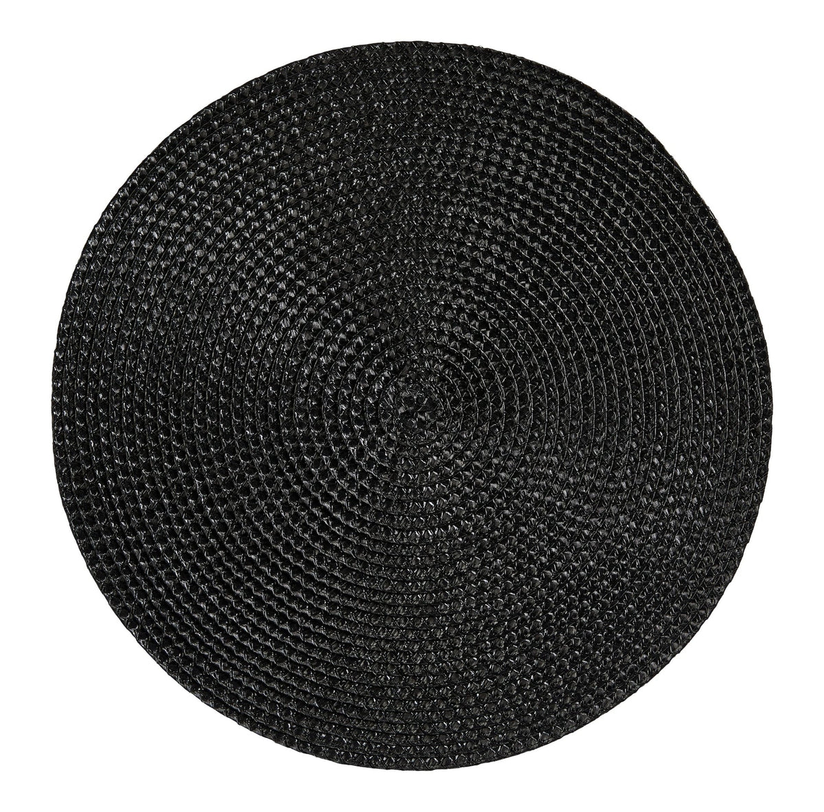 Braided Round Placemats, Black, 15-in Diameter, 4-pk I9F9 - product image 2