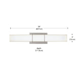 Byrne LED Vanity Light Fixture, Polished Nickel H2W2 - product image 4