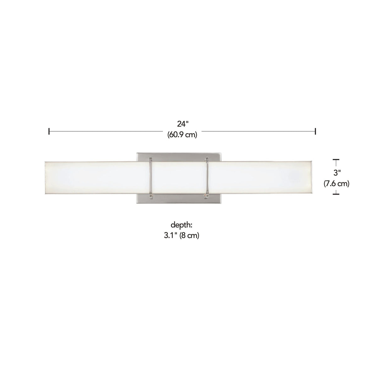 Byrne LED Vanity Light Fixture, Polished Nickel H2W2 - product image 4