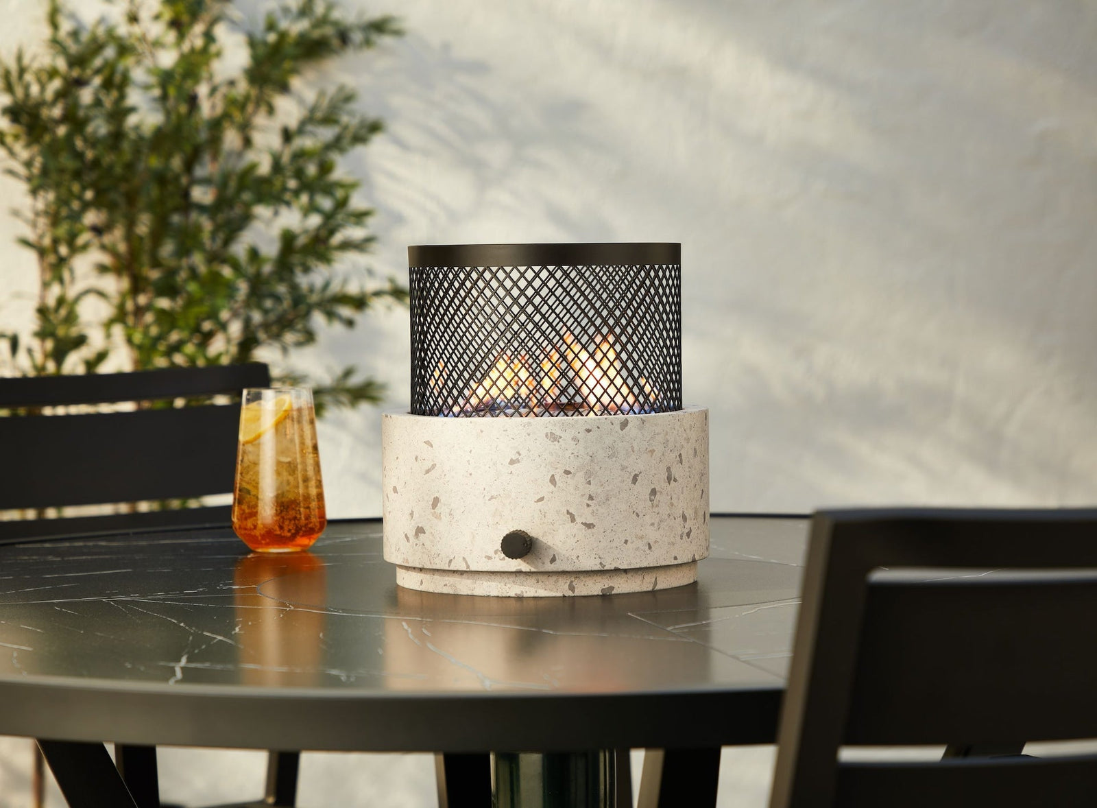 Cinder Round Outdoor Tabletop Gas Fire Pit, 11,000 BTU I0D7 - product image 6
