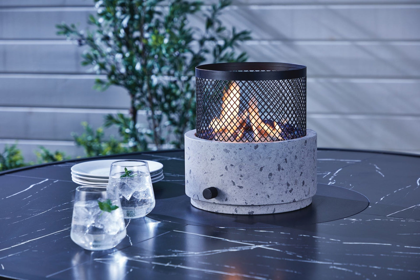 Cinder Round Outdoor Tabletop Gas Fire Pit, 11,000 BTU I0D7 - product image 7