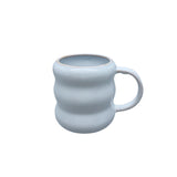 Durable Stoneware Ripple Mug, White, 14-oz Y2I3 - product image 1