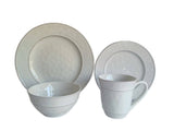 Gablehurst Stoneware Dinnerware Set with Mugs, Serves 4, 16-pc, Cream Reactive Glaze X6Z1 - product image 6