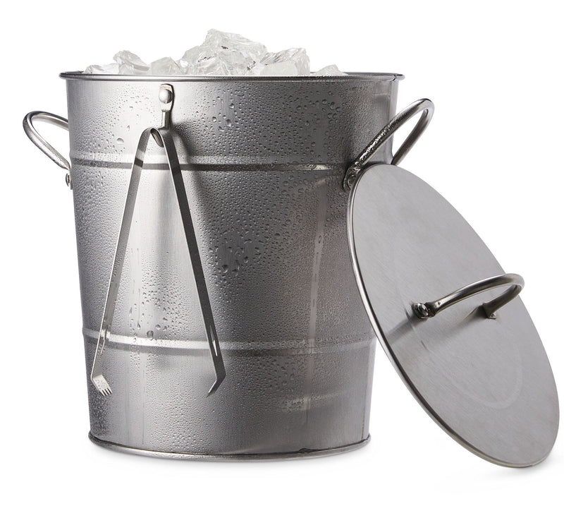 Ice Bucket and Scoop, Stainless Steel with Insulated Liner, Silver, 9.06-in V2Z7
