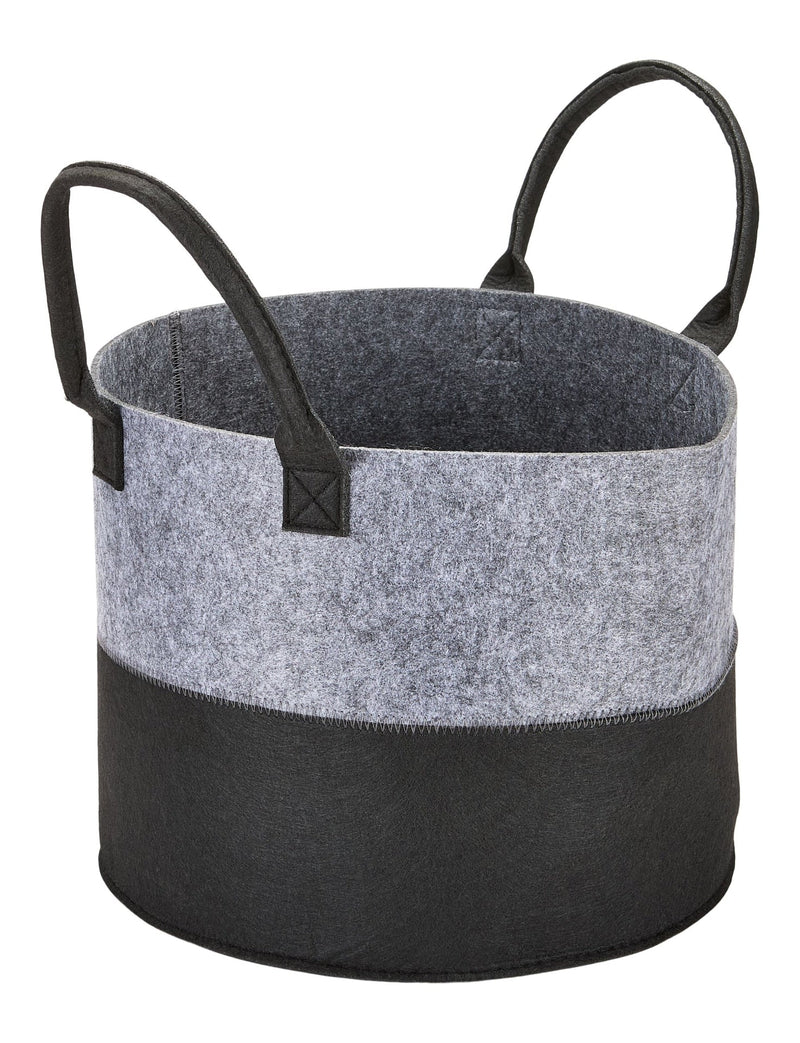 Jude Felt Organization/Storage Basket, Grey/Black L5K4