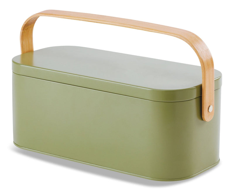 Metal Gardening Storage Container, Iron, Green L4X7